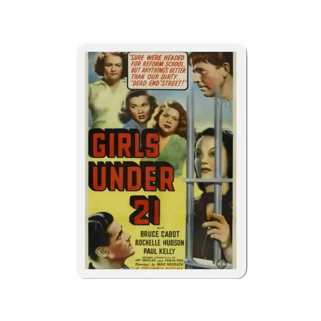 GIRLS UNDER 21 1940 Movie Poster - Refrigerator Magnet - The Sticker Space