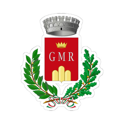 Gissi-Stemma (Italy) (Coat of Arms) STICKER Vinyl Kiss-Cut Decal 6 Inch White - The Sticker Space