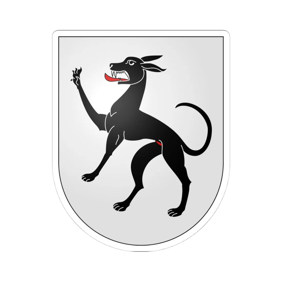 Giswil-coat of arms (Switzerland) (Coat of Arms) STICKER Vinyl Kiss-Cut Decal 4 Inch White - The Sticker Space