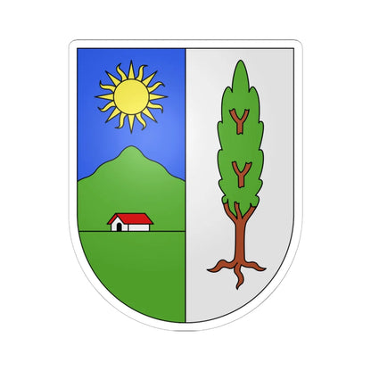 Giubiasco-coat of arms (Switzerland) (Coat of Arms) STICKER Vinyl Kiss-Cut Decal 6 Inch White - The Sticker Space