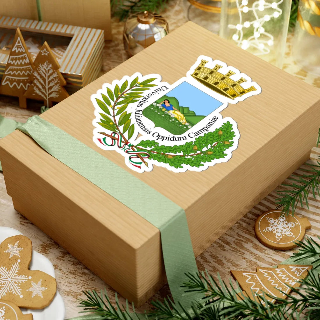 Giugliano in Campania-Stemma (Italy) (Coat of Arms) STICKER Vinyl Kiss-Cut Decal - The Sticker Space