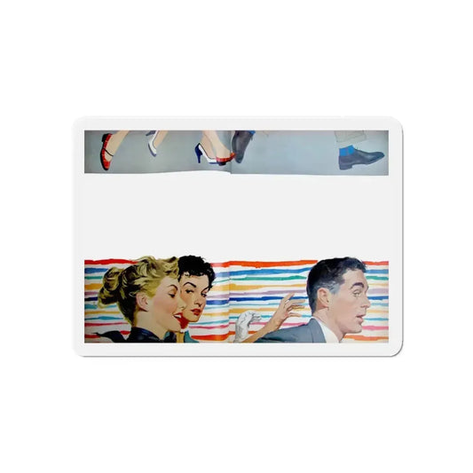 Give Me Just One Kiss by Virginia Lee, McCall's, 1953 (Magazine Illustration) Refrigerator Magnet 6 Inch Die-Cut - The Sticker Space