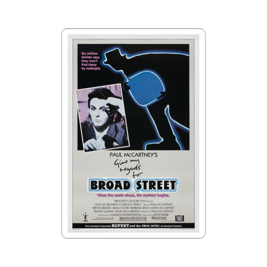 Give My Regards to Broad Street 1984 Movie Poster STICKER Vinyl Die-Cut Decal-2 Inch-The Sticker Space