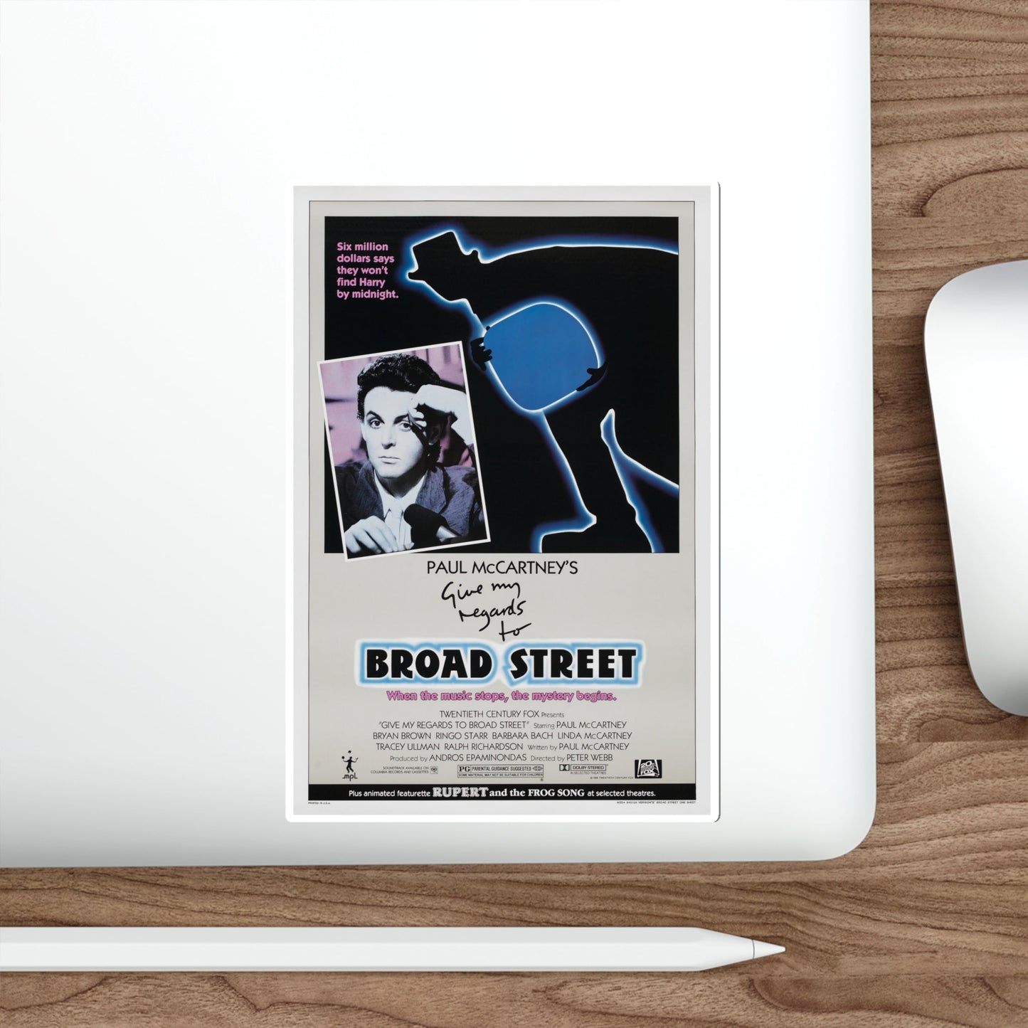 Give My Regards to Broad Street 1984 Movie Poster STICKER Vinyl Die-Cut Decal-The Sticker Space