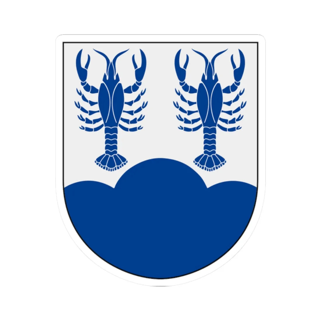 Gladhammar vapen (Sweden) (Coat of Arms) STICKER Vinyl Kiss-Cut Decal 2 Inch White - The Sticker Space