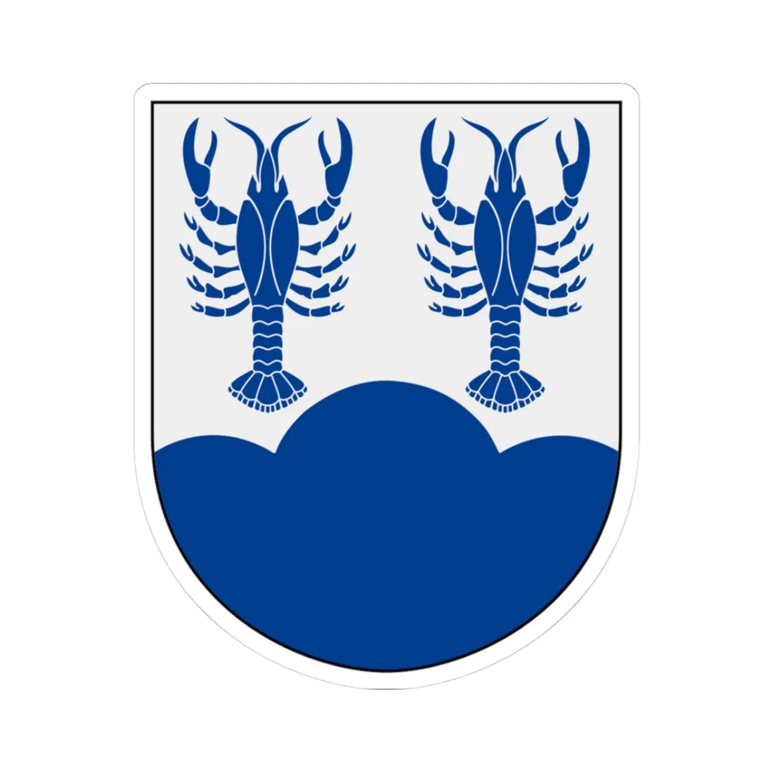 Gladhammar vapen (Sweden) (Coat of Arms) STICKER Vinyl Kiss-Cut Decal 3 Inch White - The Sticker Space