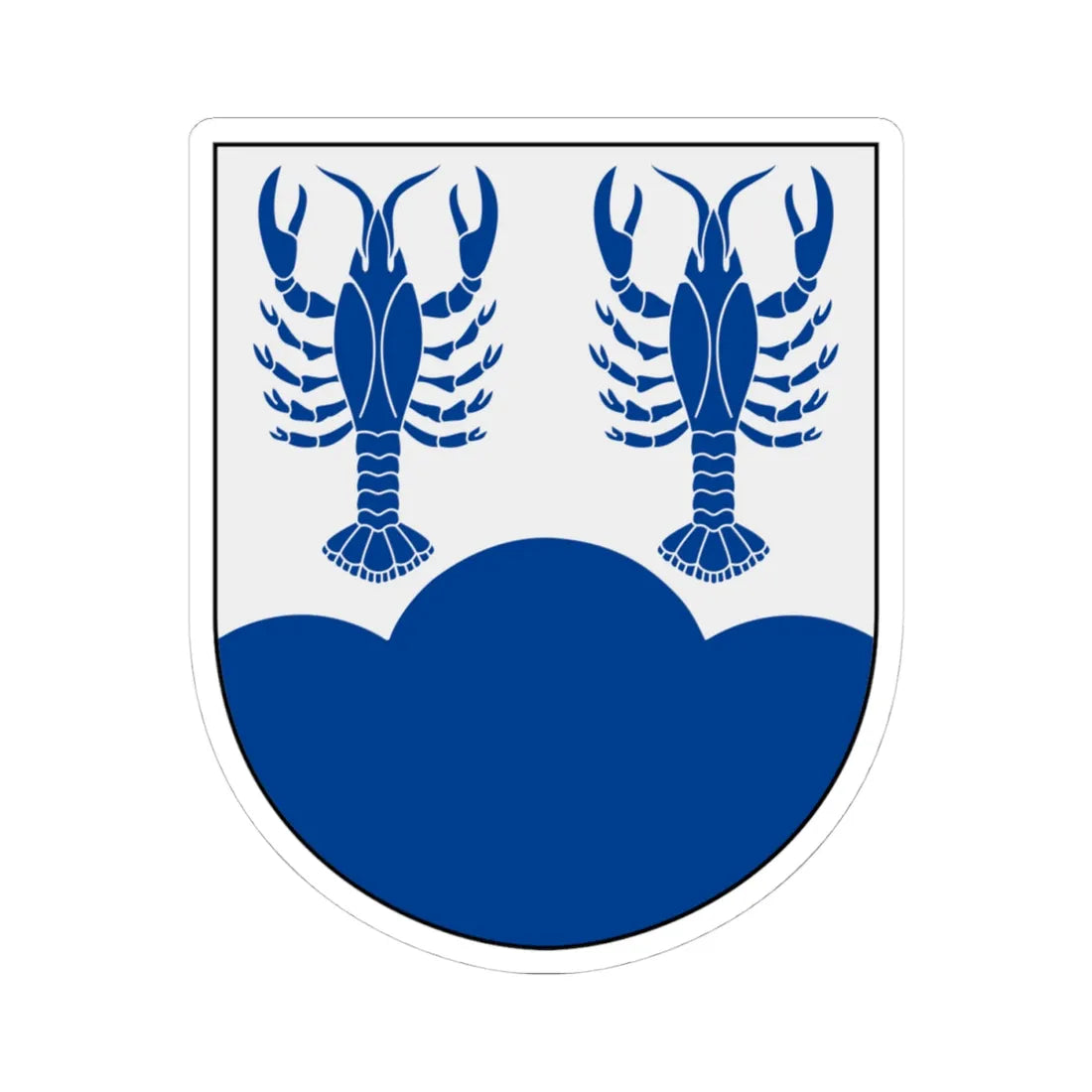 Gladhammar vapen (Sweden) (Coat of Arms) STICKER Vinyl Kiss-Cut Decal 4 Inch White - The Sticker Space
