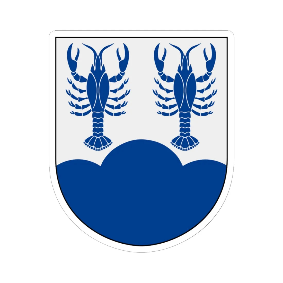 Gladhammar vapen (Sweden) (Coat of Arms) STICKER Vinyl Kiss-Cut Decal 6 Inch White - The Sticker Space