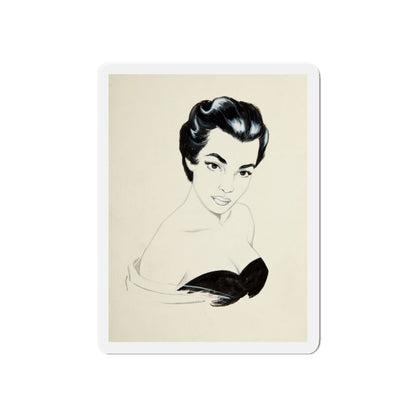 Glamour Portrait (Magazine Illustration) Refrigerator Magnet-6 × 6"-The Sticker Space