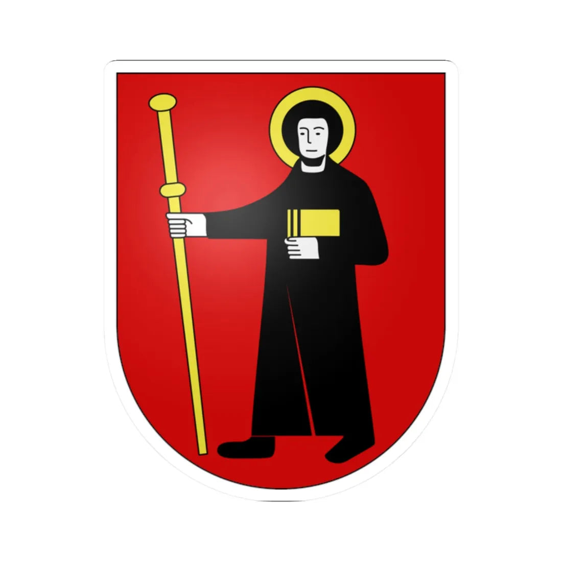 Glaris-coat of arms (Switzerland) (Coat of Arms) STICKER Vinyl Kiss-Cut Decal 2 Inch White - The Sticker Space