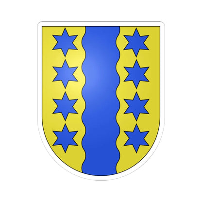Glarus Nord-coat of arms (Switzerland) (Coat of Arms) STICKER Vinyl Kiss-Cut Decal 4 Inch White - The Sticker Space
