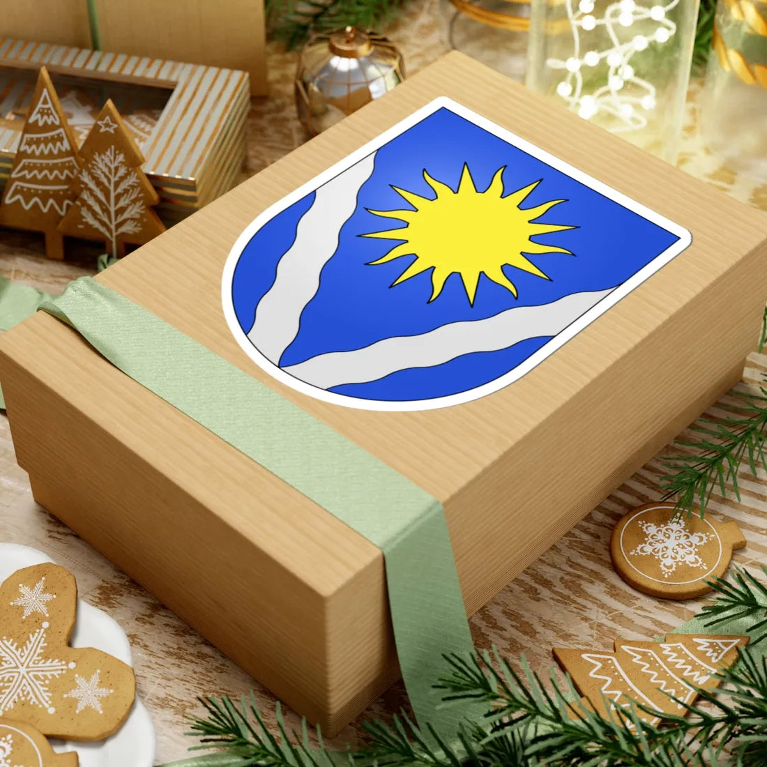 Glarus Sud-coat of arms (Switzerland) (Coat of Arms) STICKER Vinyl Kiss-Cut Decal - The Sticker Space