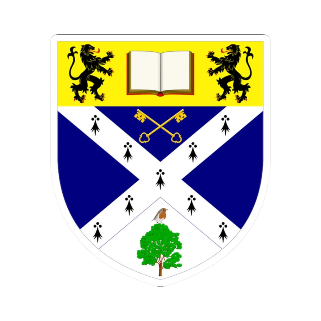 Glasgow Caledonian University arms (Scotland) (Coat of Arms) STICKER Vinyl Kiss-Cut Decal 2 Inch White - The Sticker Space