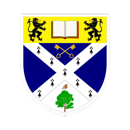 Glasgow Caledonian University arms (Scotland) (Coat of Arms) STICKER Vinyl Kiss-Cut Decal 3 Inch White - The Sticker Space