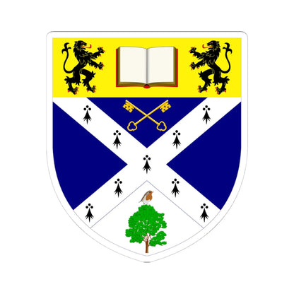 Glasgow Caledonian University arms (Scotland) (Coat of Arms) STICKER Vinyl Kiss-Cut Decal 4 Inch White - The Sticker Space