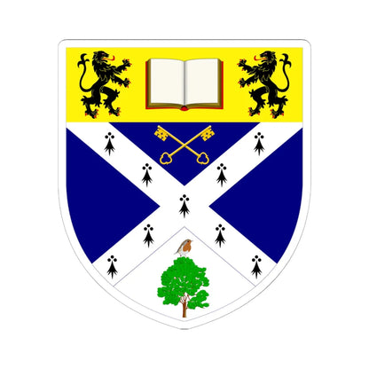 Glasgow Caledonian University arms (Scotland) (Coat of Arms) STICKER Vinyl Kiss-Cut Decal 6 Inch White - The Sticker Space