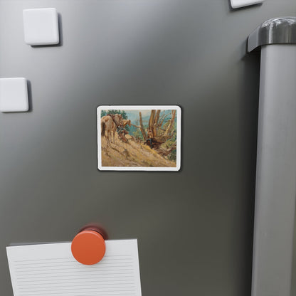 Glassing the Ridges (Magazine Illustration) Refrigerator Magnet-The Sticker Space