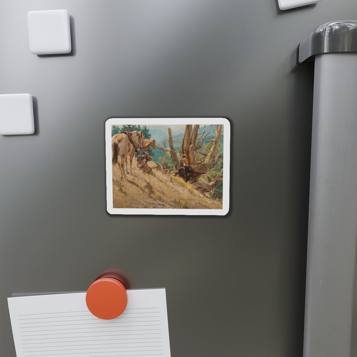 Glassing the Ridges (Magazine Illustration) Refrigerator Magnet-The Sticker Space