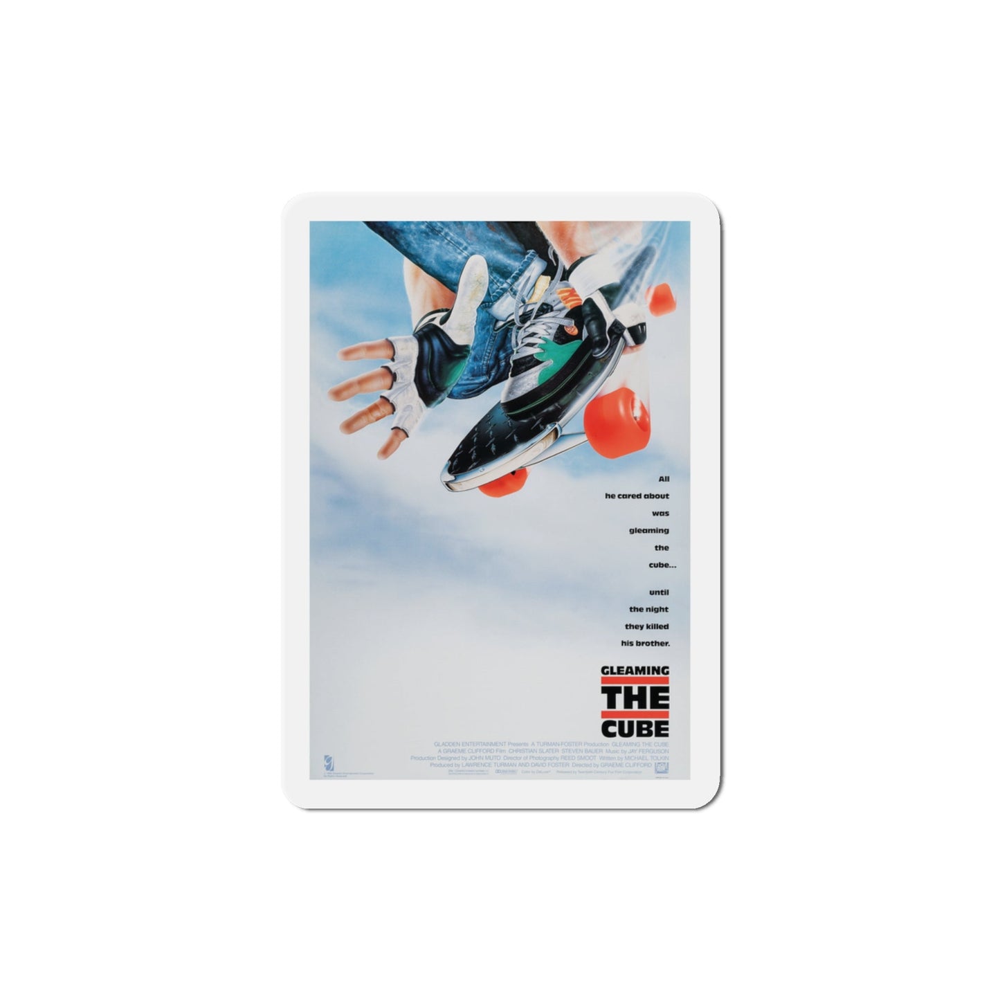 Gleaming the Cube 1989 Movie Poster Die-Cut Magnet-3" x 3"-The Sticker Space