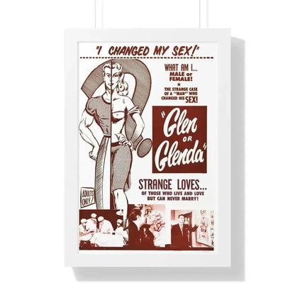 GLEN OR GLENDA 1953 - Framed Movie Poster 16″ x 24″ White - The Sticker Space