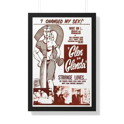 GLEN OR GLENDA 1953 - Framed Movie Poster - The Sticker Space