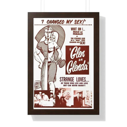 GLEN OR GLENDA 1953 - Framed Movie Poster - The Sticker Space