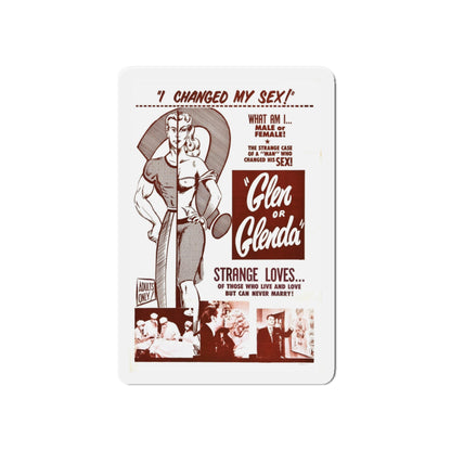 GLEN OR GLENDA 1953 Movie Poster - Die-Cut Magnet-6 × 6"-The Sticker Space