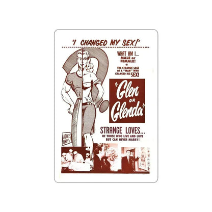 GLEN OR GLENDA 1953 Movie Poster STICKER Vinyl Die-Cut Decal 4 Inch - The Sticker Space