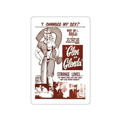 GLEN OR GLENDA 1953 Movie Poster STICKER Vinyl Die-Cut Decal 4 Inch - The Sticker Space