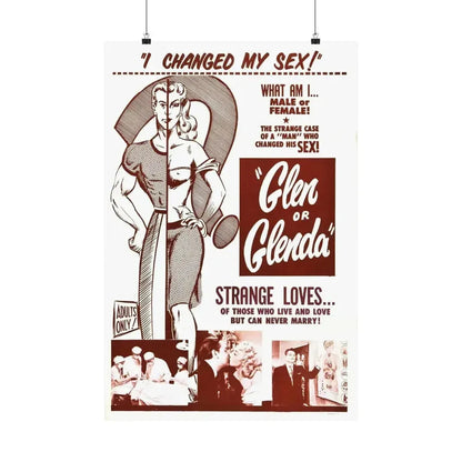 GLEN OR GLENDA 1953 - Paper Movie Poster - The Sticker Space