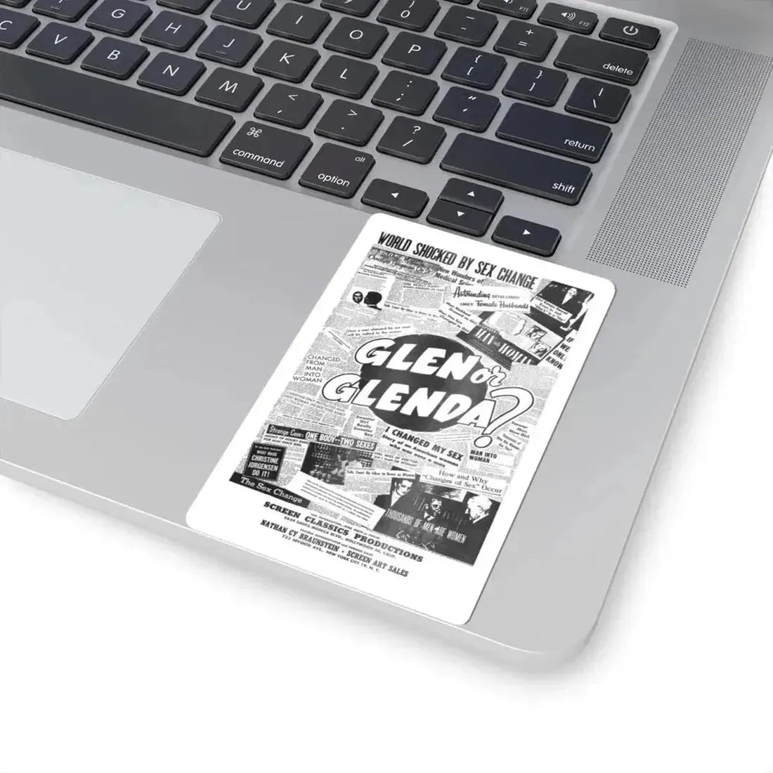 GLEN OR GLENDA (2) 1953 Movie Poster - STICKER Vinyl Kiss-Cut Decal - The Sticker Space