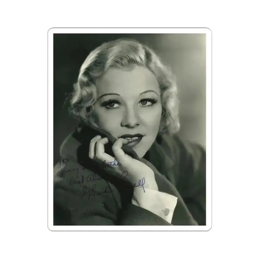 Glenda Farrell #33 (Vintage Female Icon) STICKER Vinyl Kiss-Cut Decal 2 Inch White - The Sticker Space