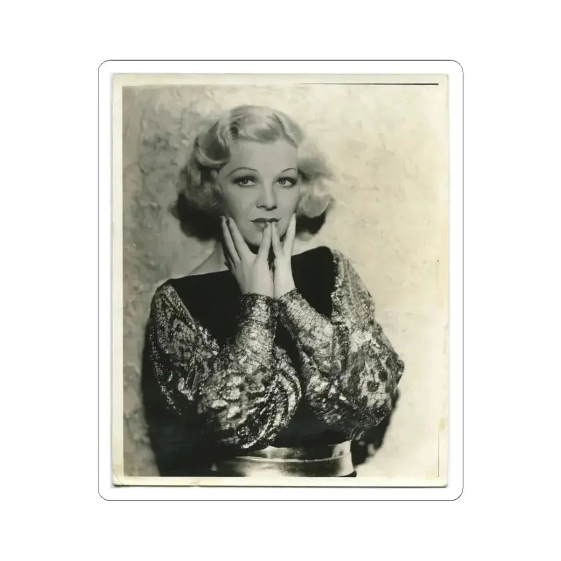 Glenda Farrell #48 (Vintage Female Icon) STICKER Vinyl Kiss-Cut Decal 3 Inch White - The Sticker Space