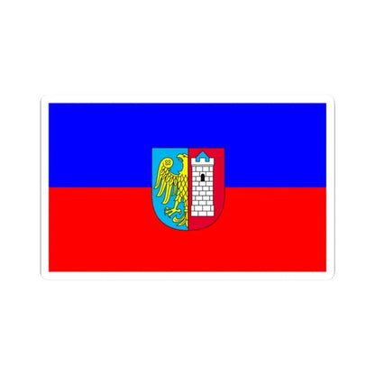 Gliwice flaga (Poland) STICKER Vinyl Kiss-Cut Decal 2 Inch White - The Sticker Space