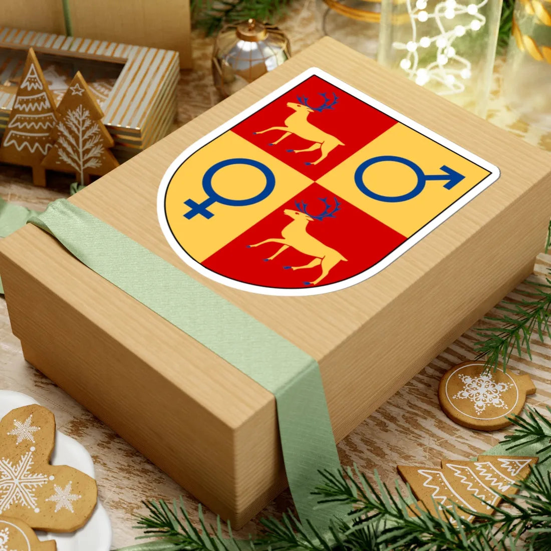 Gällivare kommunvapen (Sweden) (Coat of Arms) STICKER Vinyl Kiss-Cut Decal - The Sticker Space