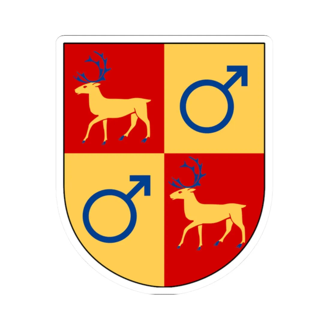 Gällivare vapen (Sweden) (Coat of Arms) STICKER Vinyl Kiss-Cut Decal 2 Inch White - The Sticker Space