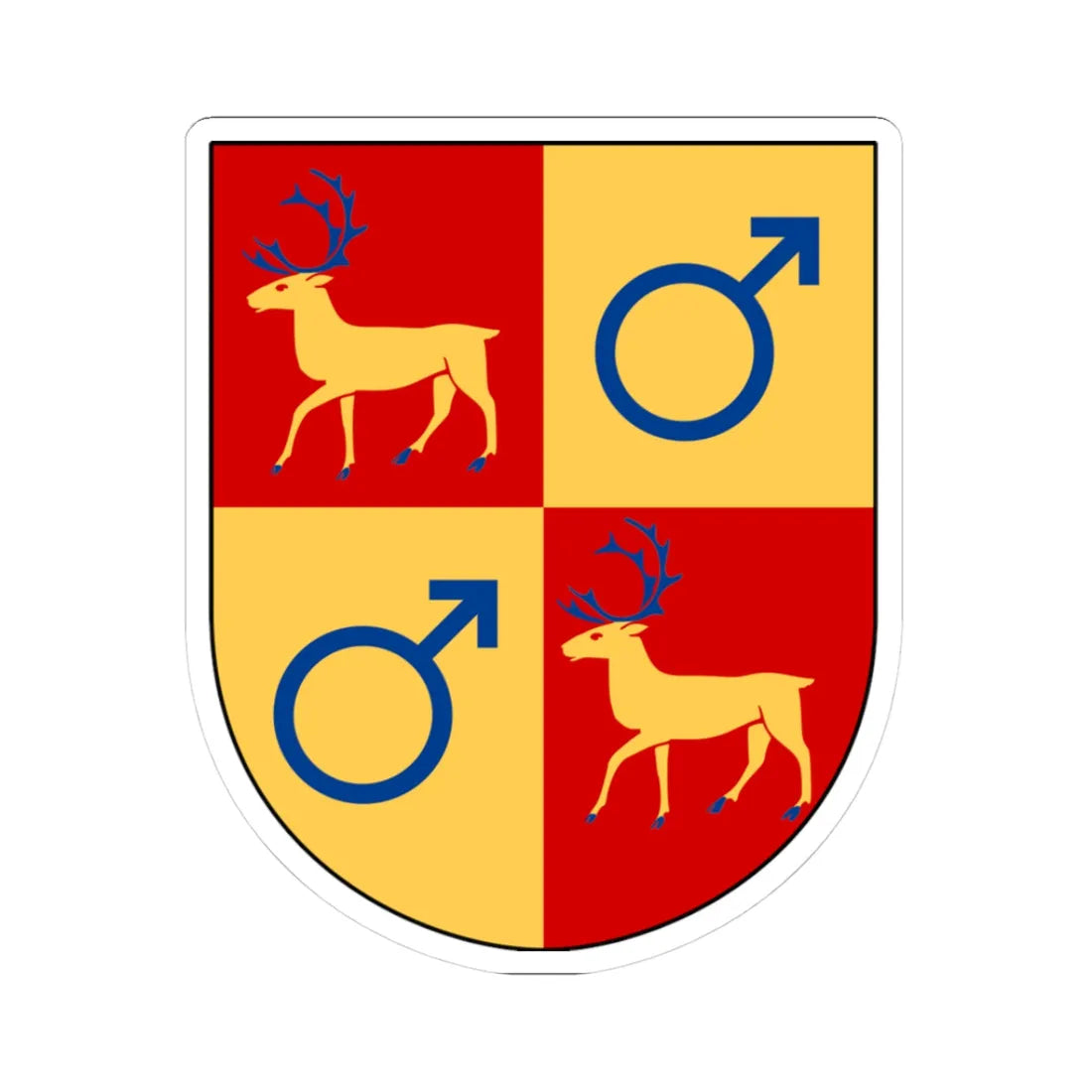 Gällivare vapen (Sweden) (Coat of Arms) STICKER Vinyl Kiss-Cut Decal 3 Inch White - The Sticker Space