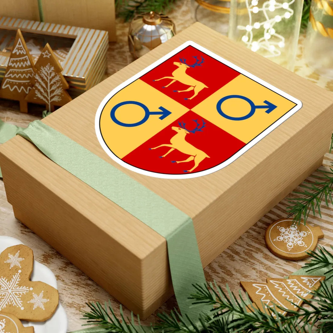 Gällivare vapen (Sweden) (Coat of Arms) STICKER Vinyl Kiss-Cut Decal - The Sticker Space