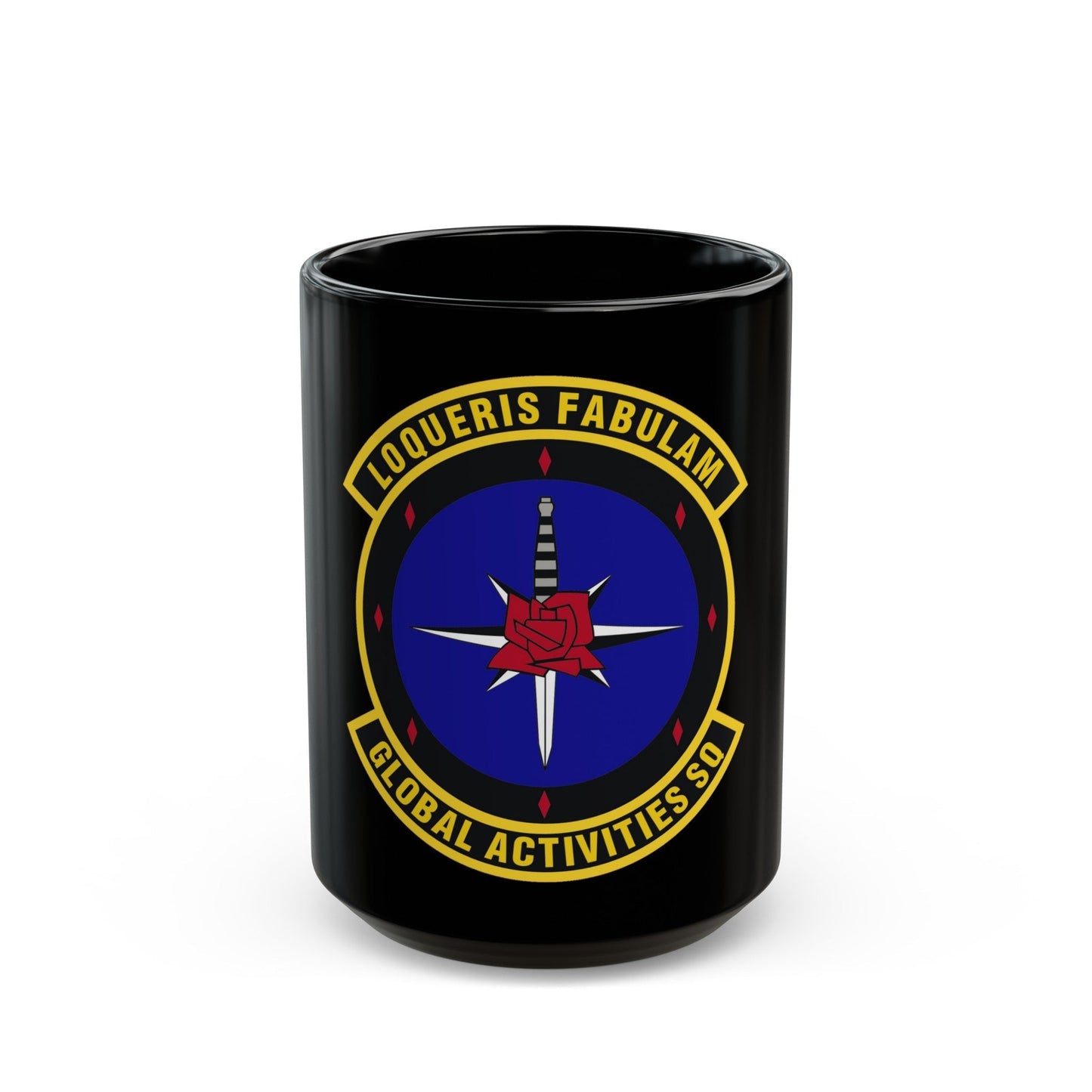 Global Activities Squadron (U.S. Air Force) Black Coffee Mug-15oz-The Sticker Space