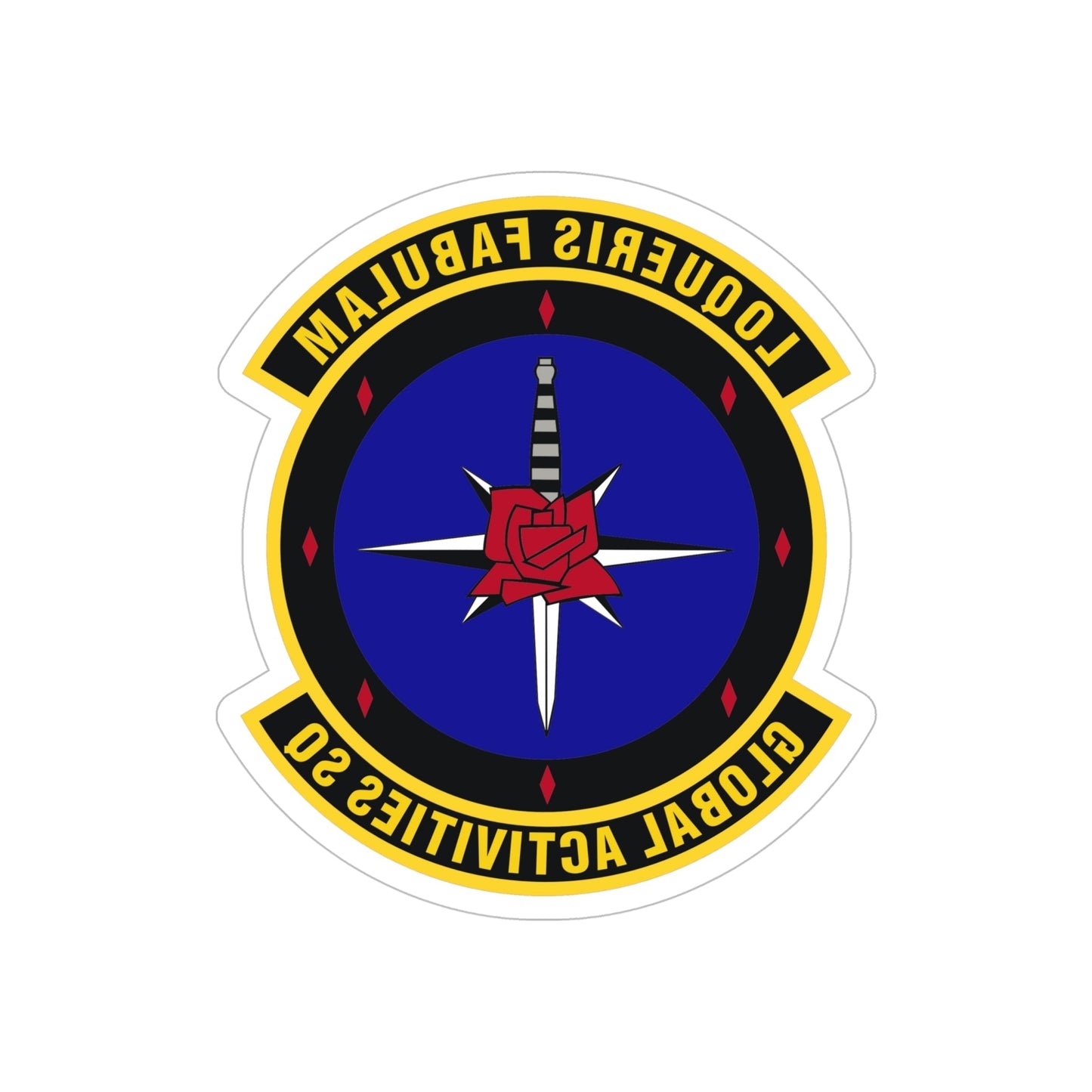 Global Activities Squadron (U.S. Air Force) REVERSE PRINT Transparent STICKER-6 Inch-The Sticker Space