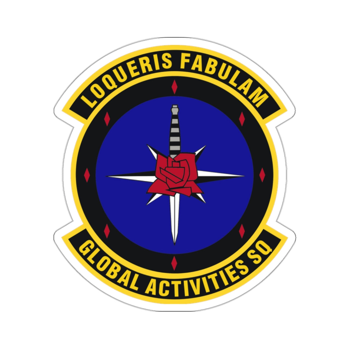 Global Activities Squadron (U.S. Air Force) STICKER Vinyl Die-Cut Decal-White-The Sticker Space