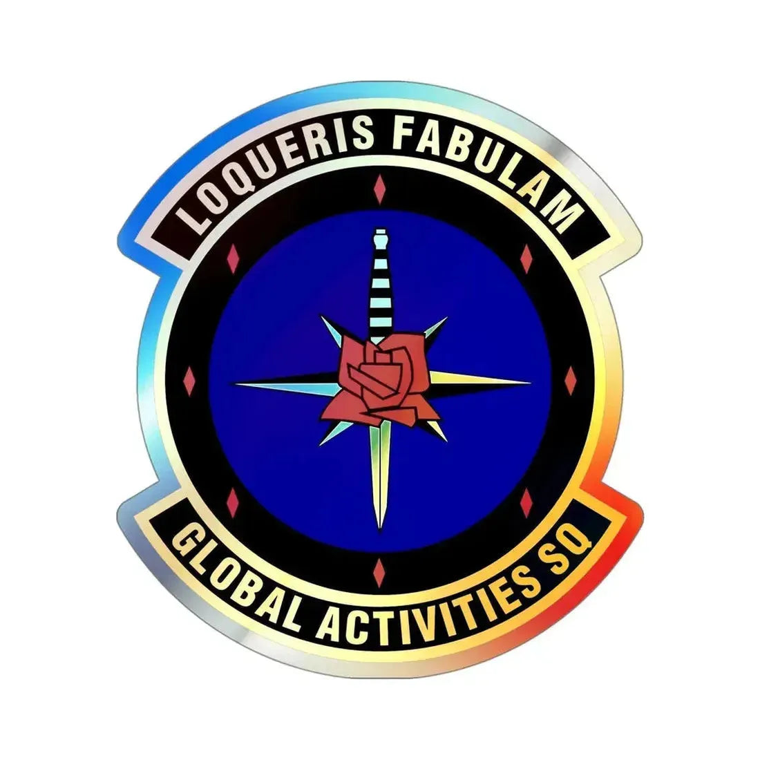 Global Activities Squadron (U.S. Air Force) Holographic STICKER Die-Cut Vinyl Decal 4 Inch Holographic - The Sticker Space