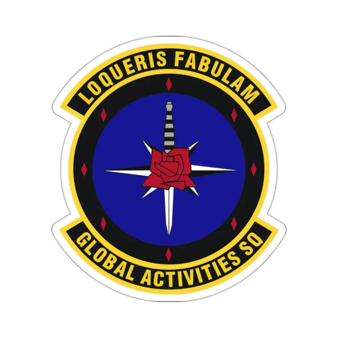 Global Activities Squadron (U.S. Air Force) STICKER Vinyl Kiss-Cut Decal 2 Inch White - The Sticker Space