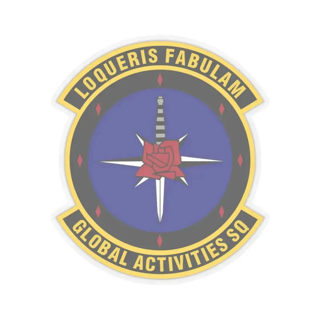 Global Activities Squadron (U.S. Air Force) STICKER Vinyl Kiss-Cut Decal 3 Inch Transparent - The Sticker Space