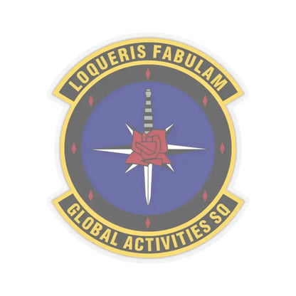 Global Activities Squadron (U.S. Air Force) STICKER Vinyl Kiss-Cut Decal 3 Inch Transparent - The Sticker Space