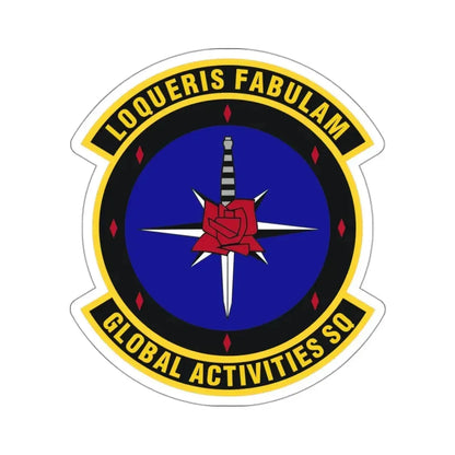 Global Activities Squadron (U.S. Air Force) STICKER Vinyl Kiss-Cut Decal 3 Inch White - The Sticker Space