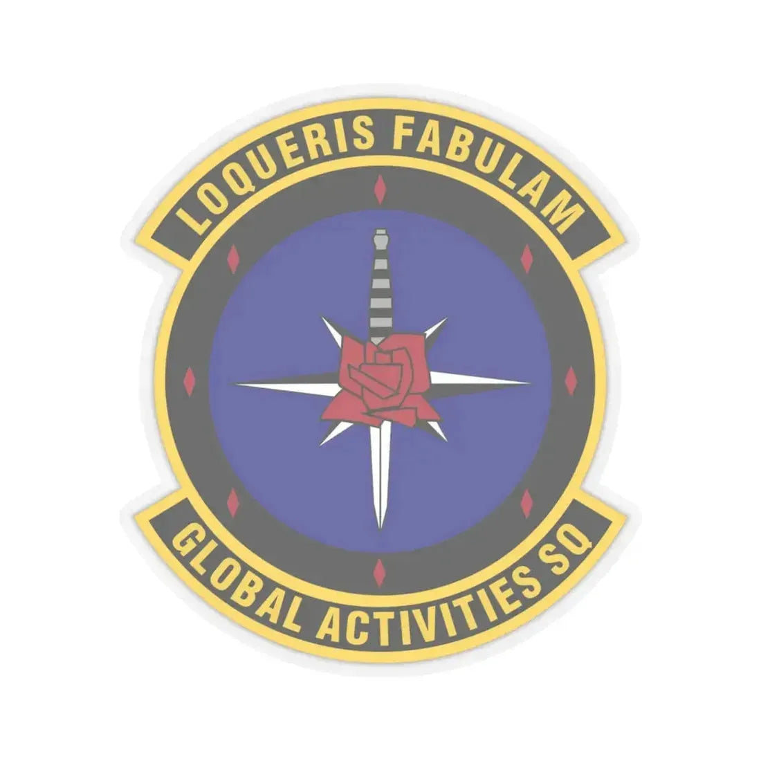 Global Activities Squadron (U.S. Air Force) STICKER Vinyl Kiss-Cut Decal 4 Inch Transparent - The Sticker Space