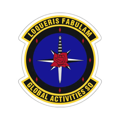 Global Activities Squadron (U.S. Air Force) STICKER Vinyl Kiss-Cut Decal 4 Inch White - The Sticker Space