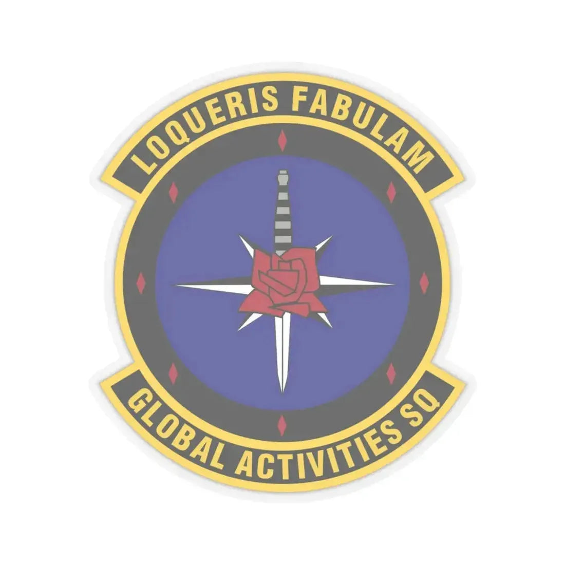 Global Activities Squadron (U.S. Air Force) STICKER Vinyl Kiss-Cut Decal 6 Inch Transparent - The Sticker Space