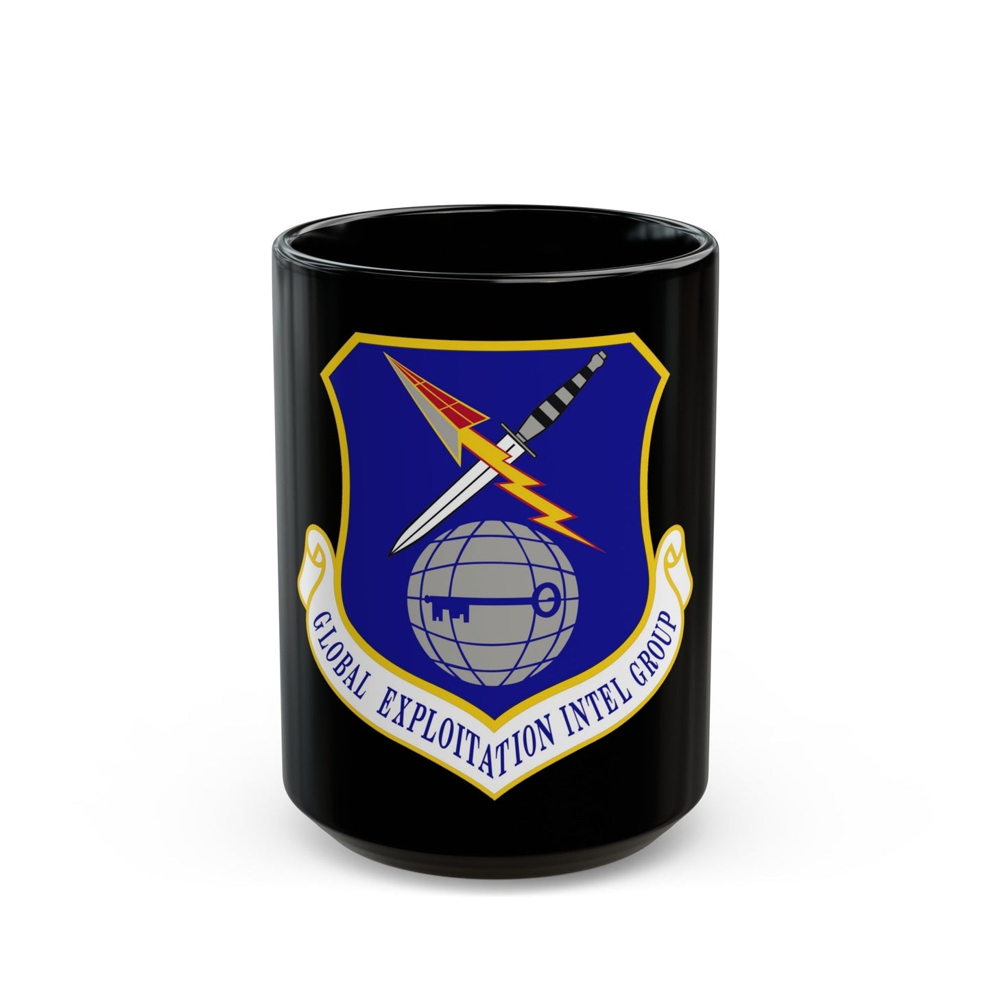 Global Exploitation Intelligence Group (U.S. Air Force) Black Coffee Mug-15oz-The Sticker Space